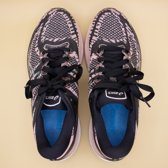 ASICS GEL-Kayano 27 Black Ginger Peach Running Shoes 1012A864 Women's Size 9.5 - Picture 5 of 8